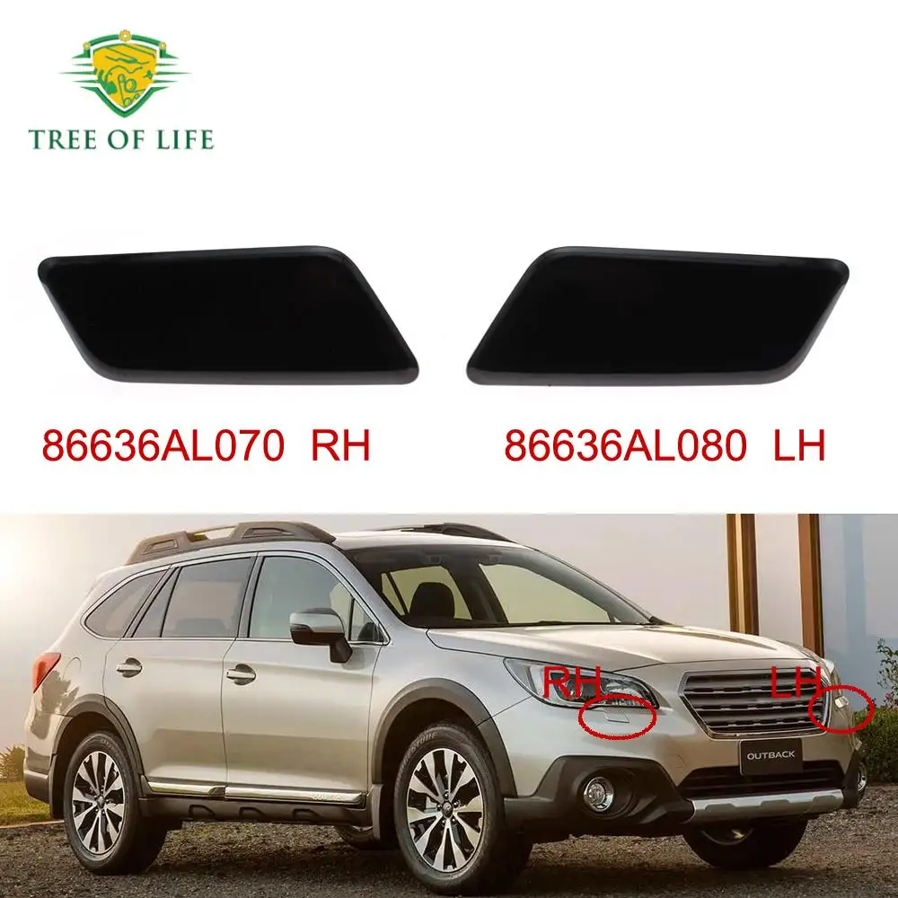 For SUBARU OUTBACK 2015 2016 2017 20018 Front Headlight Washer Nozzle Cover Headlamp Water Spray Jet Cap