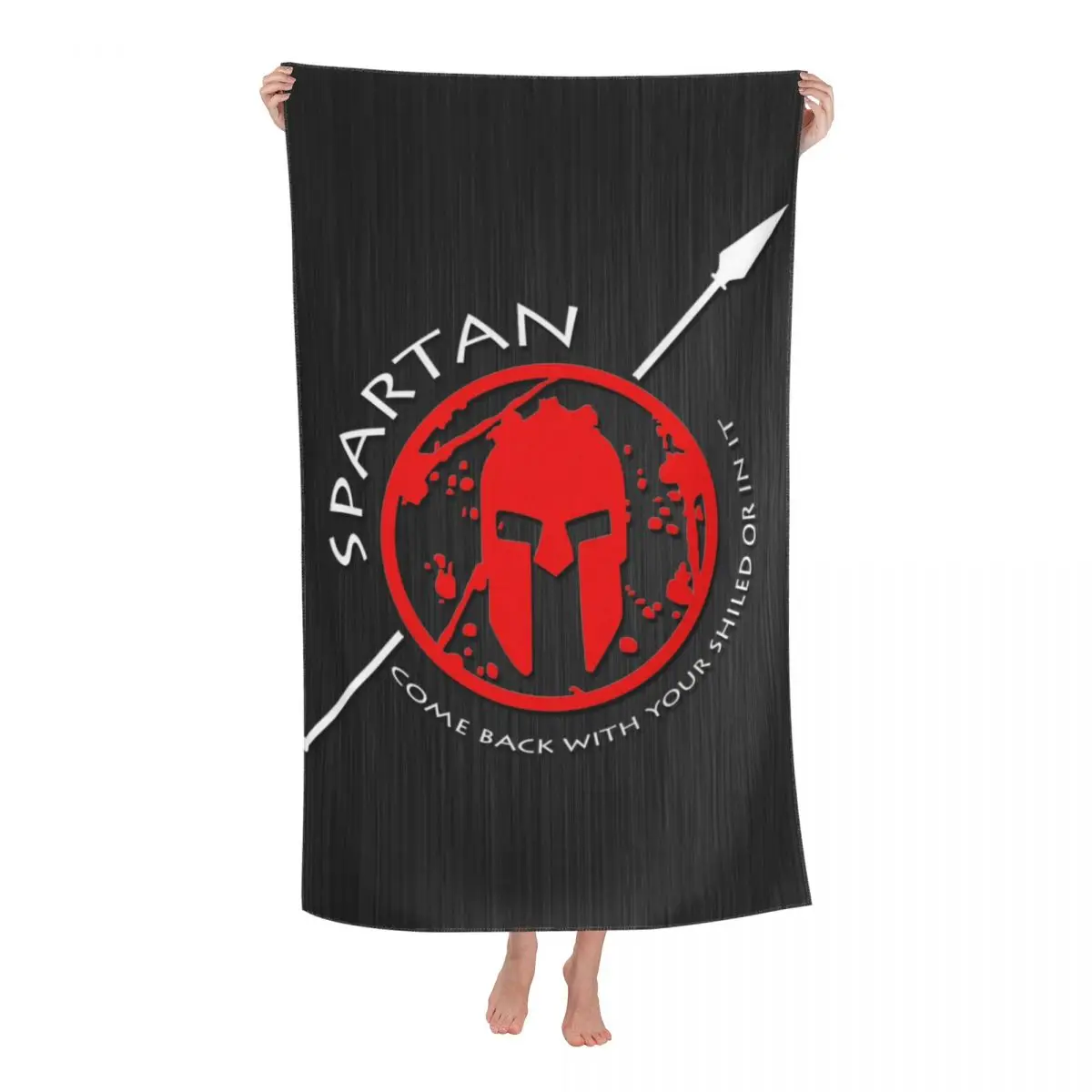 Customized Sparta Skull Spartan Warrior Bath Beach Towel Microfiber Travelling Swimming Camping Towels