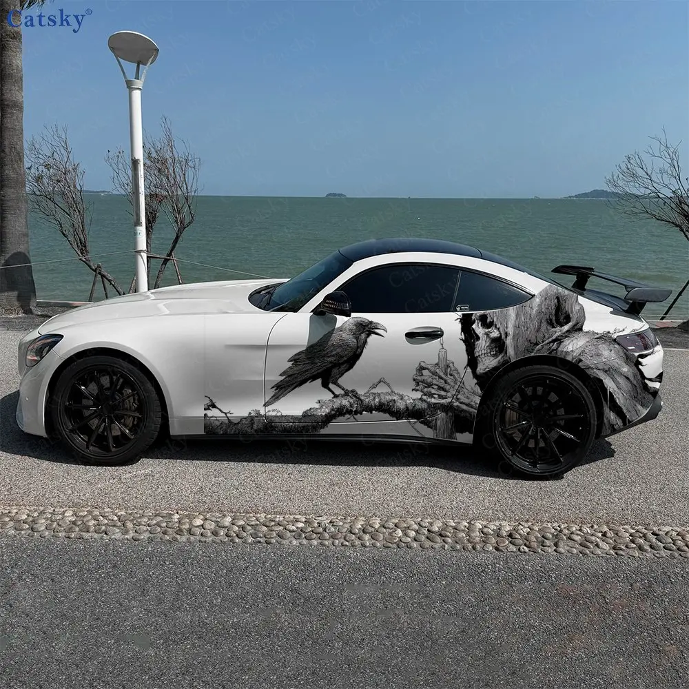 

2 шт. наклейки на боковые части автомобиля «Крылатый Жнец», самоклеящиеся, из ПВХ, водонепроницаемые и устойчивые к царапинам, аксессуар для автомобиля, подарок