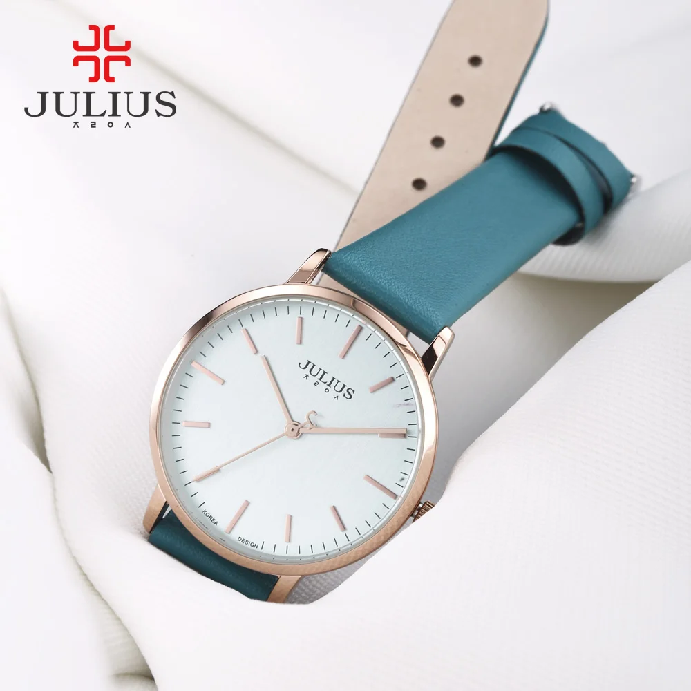Top Lady Women's Watch Fine Fashion Luxury Style Hours Dress Bracelet Real Leather Classic Girl Birthday Gift Julius No Box