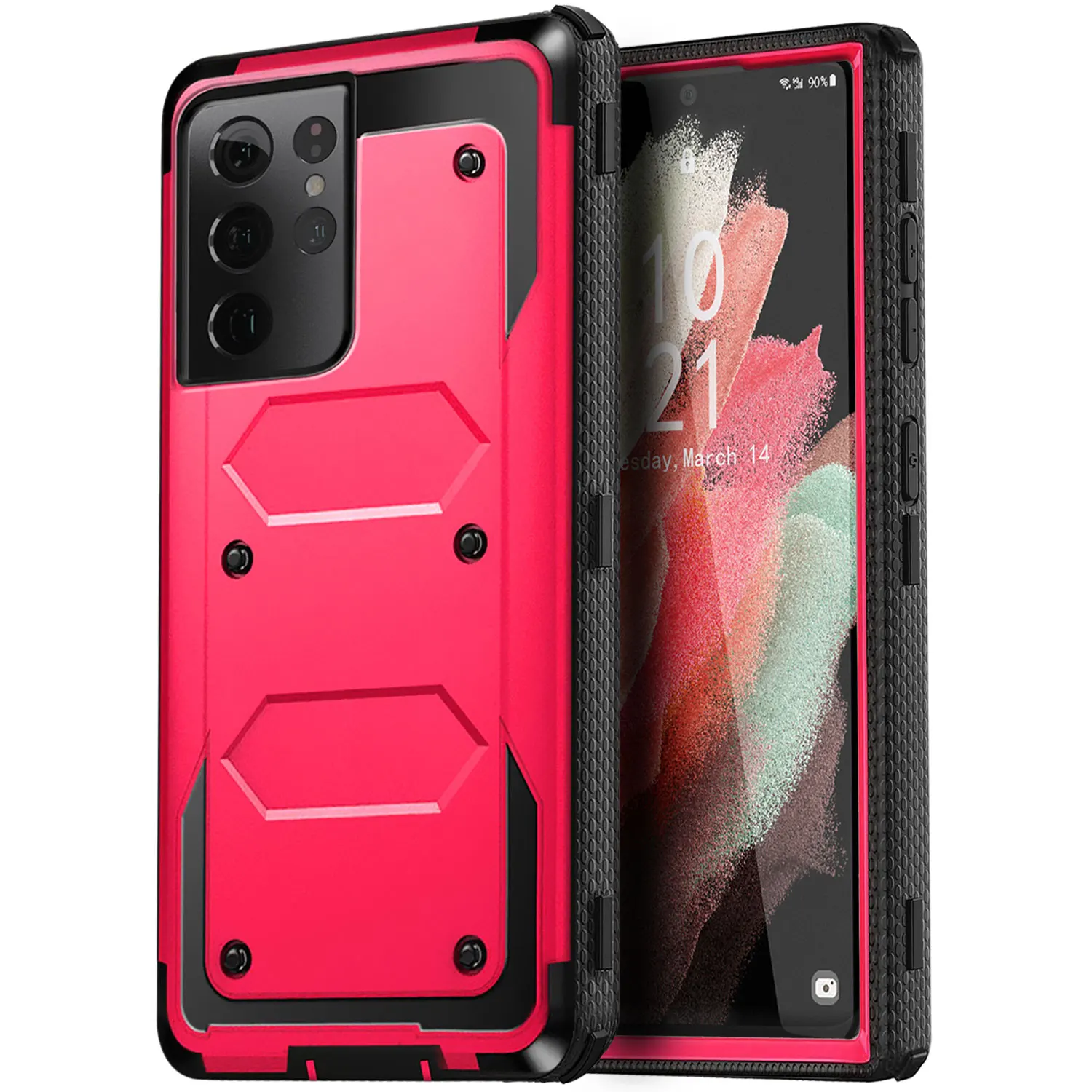 For Samsung Galaxy S21 Ultra S21+ S21 Plus S21 FE S21 5G Phone Case Shockproof Protective Heavy Duty Rugged Hybrid Cover Rose