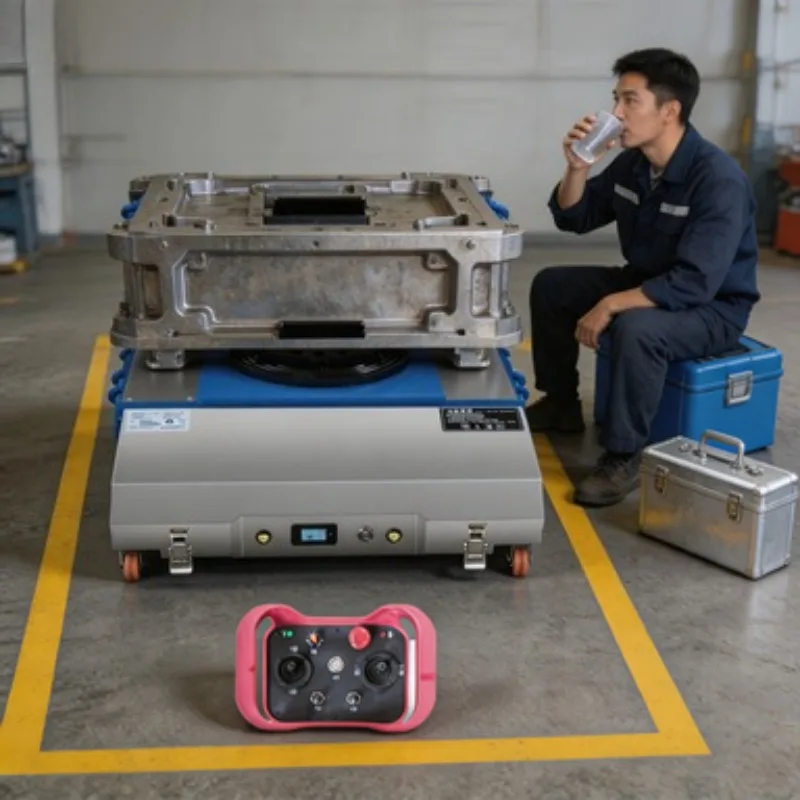 360 Degree Swivel Electric Tank Trolley 50T Wireless Remote Control Heavy Duty Cargo Skate for Machine Moving Equipment Use