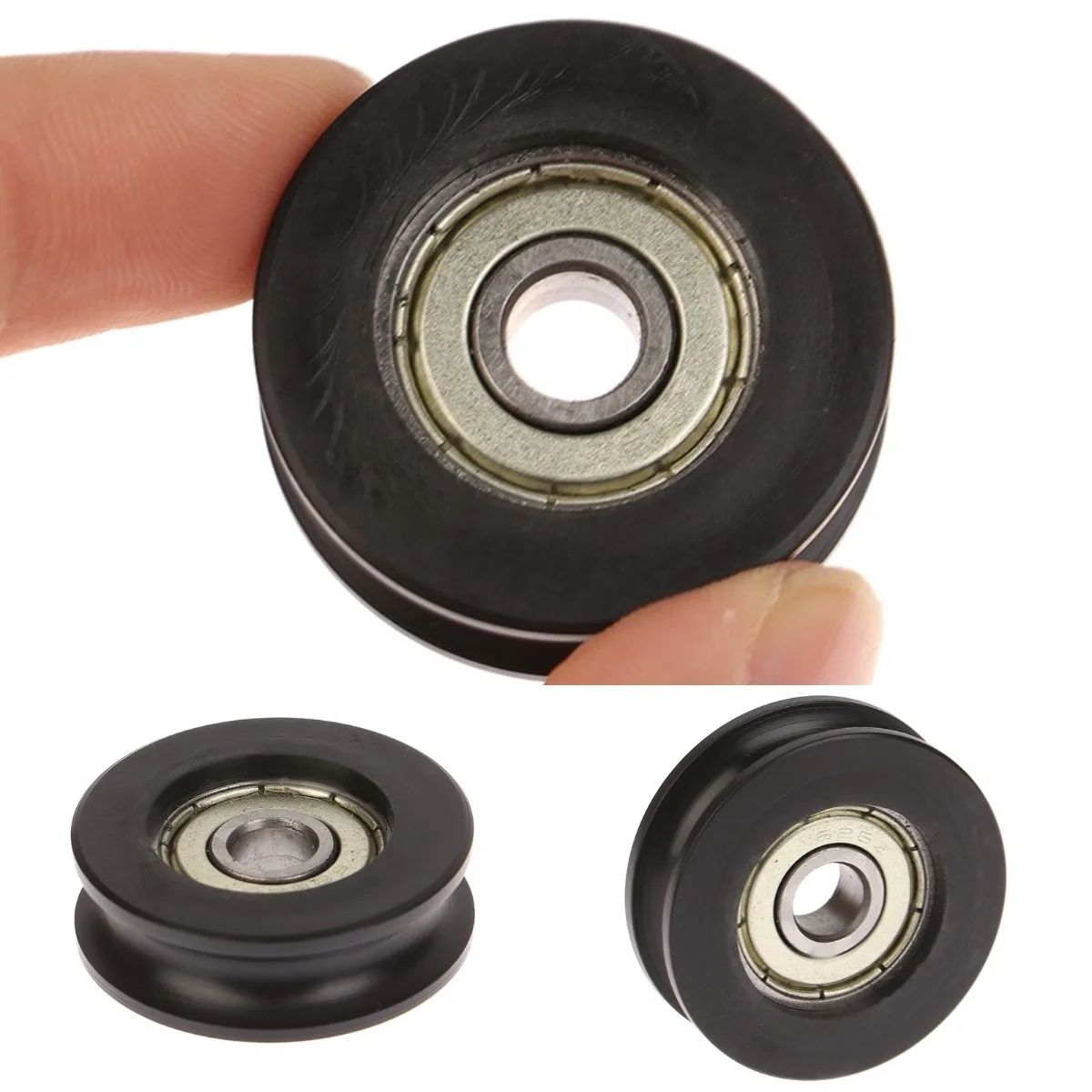 Slide Door Window U Groove Roller Pulley 626 Bearing Steel Bearing Roller Injection-coated U-shaped Pulley Wheel