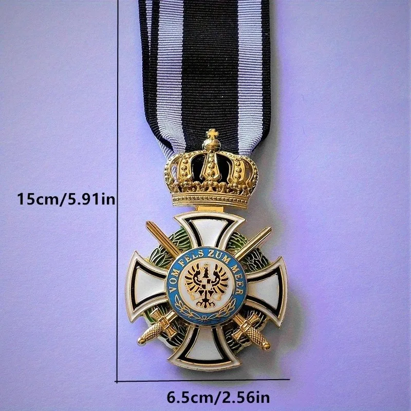 Vintage Legierung Hohenzollern Commander Class Royal Medal, Preußische Abzeichen-Replik, Sammler-Geschenkbox-Paket