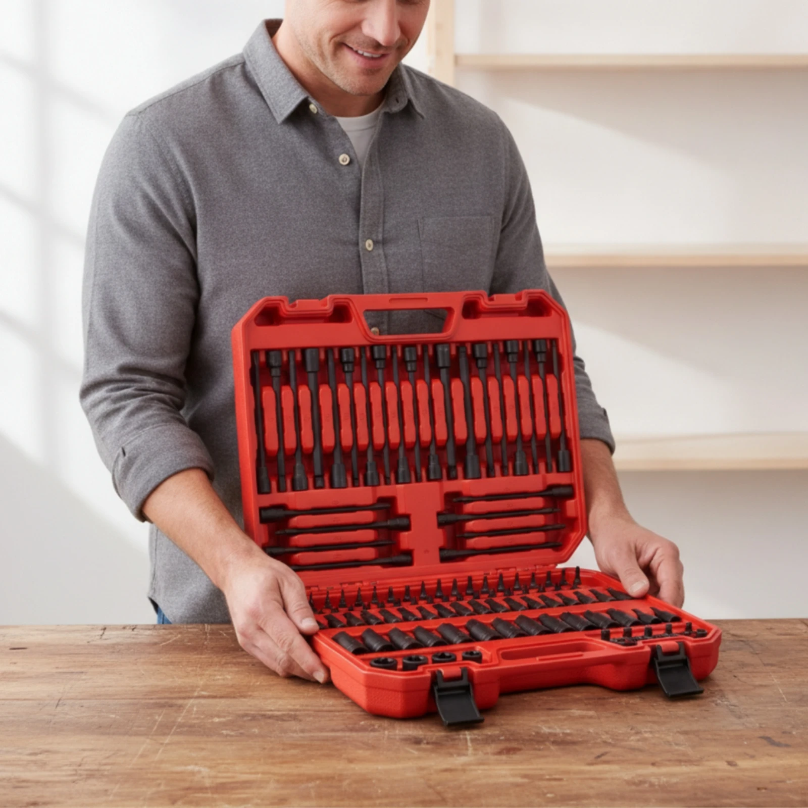 107 Pieces Screwdriver Bit Set with Case Organized Screwdriver Bit Set with Storage Case Tools Compact Portable for Diyers