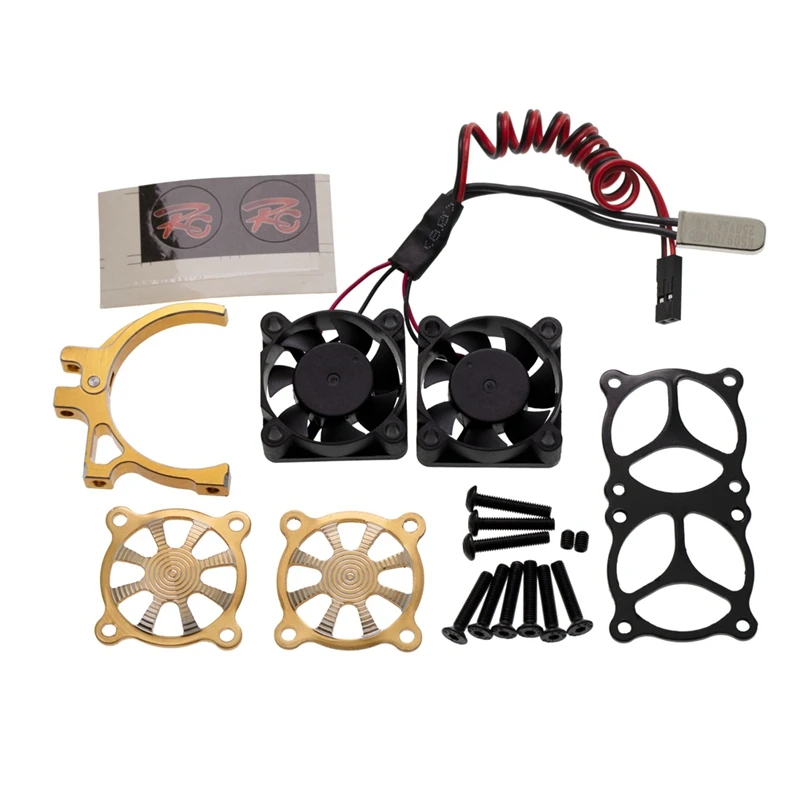 Motor Kühlkörper Lüfter mit Thermosensor für 540 550 3650 3660 Motoren 1/10 RC Auto Axial SCX10 Traxxas TRX4 Ersatz 4