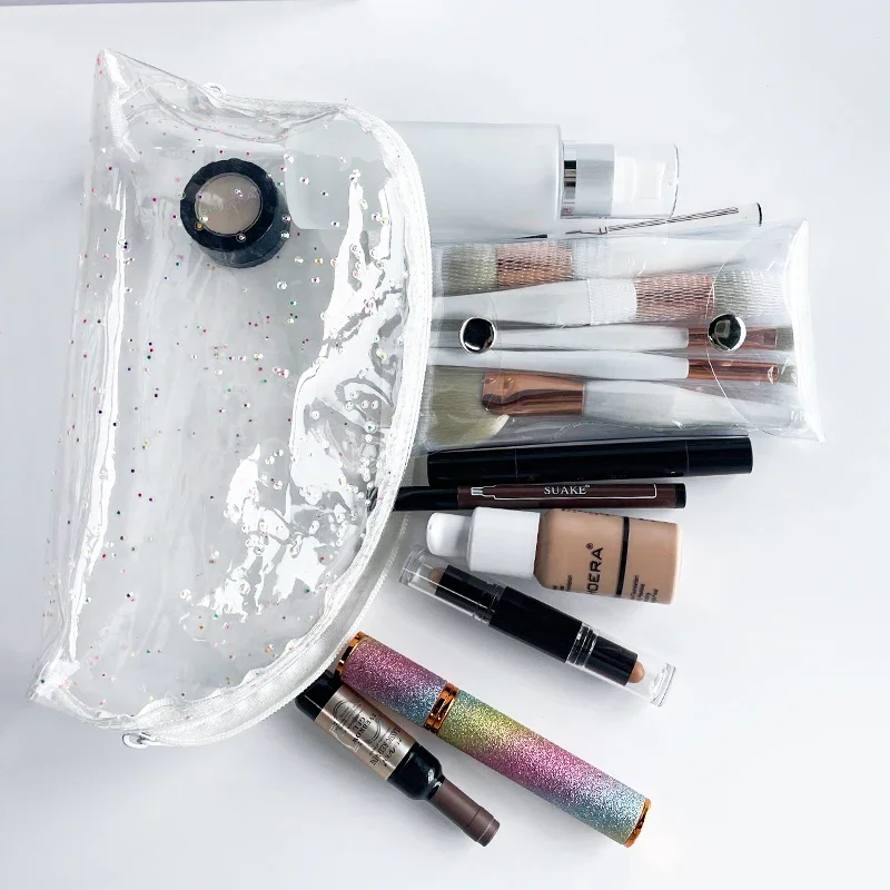 Women Cosmetic Organizer Portable Travel Wash Bag Simple Style Female Transparent Waterproof Makeup Storage Pouch Beauty Case