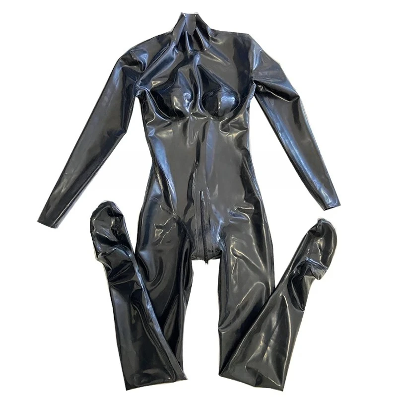 

Customizable Natural 100% Pure Rubber Latex Unisex Suit Bodysuit 3D With Socks size color Cutting Latex