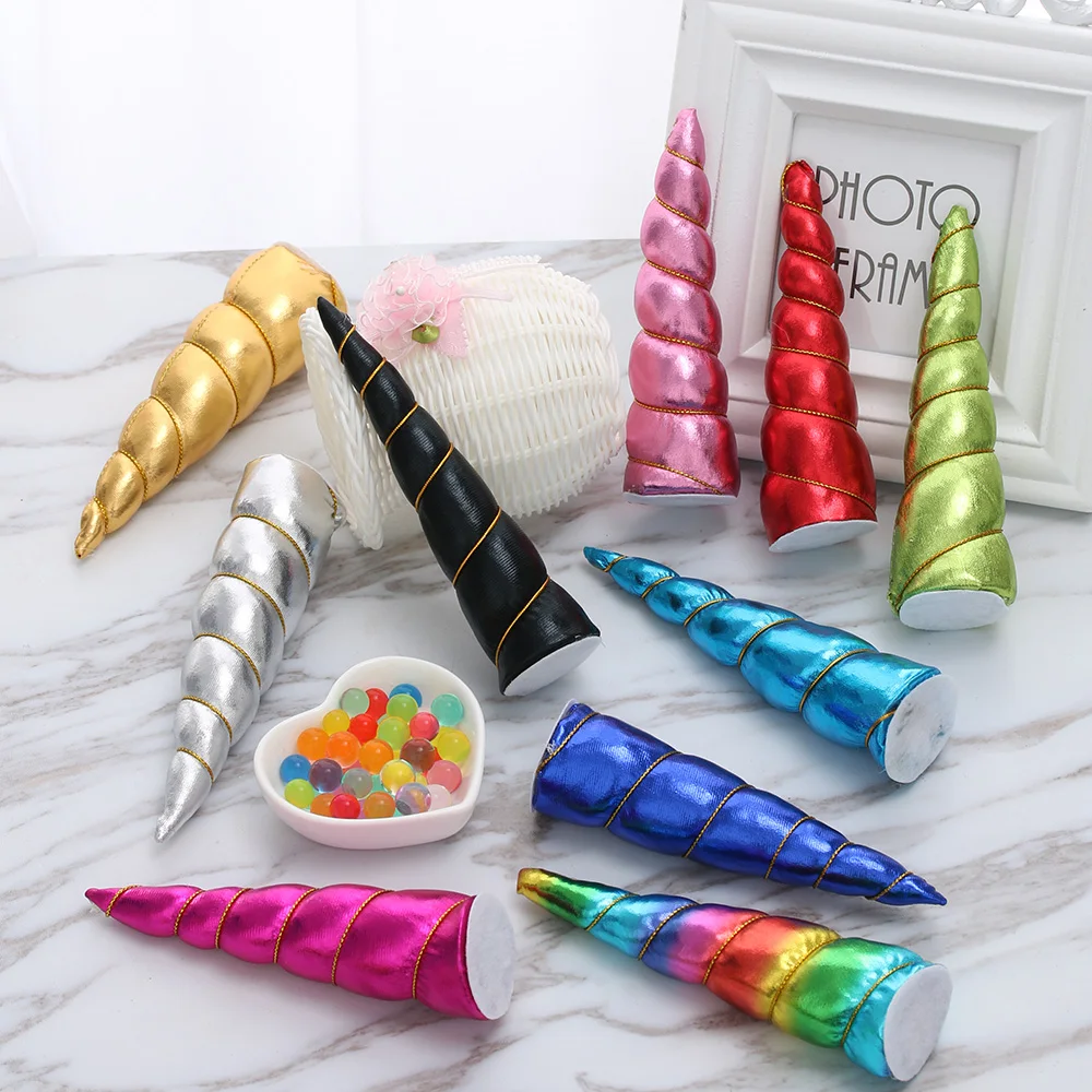 30pcs/lot High Quality Unicorn Horn Flatback Used for Diy Girls Adult Headband Clips Dog Cat Headwear Party Decoration Supplies