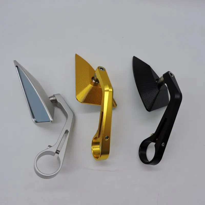 

7/8" 1" Triangle Bar End Rear Mirrors Motorcycle Scooters Aluminum Rearview Mirror Side Mirrors Universal for Cafe Racer Mirror