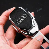 Audi Car Seat Belt Clip Extender Custom Badge Accessories For Audi A1 A2 A3 A4 A5 A6 A7 A8 Q1 Q2 Q3 Q4 Q5 Q6 Q7 Q8 TT Extender