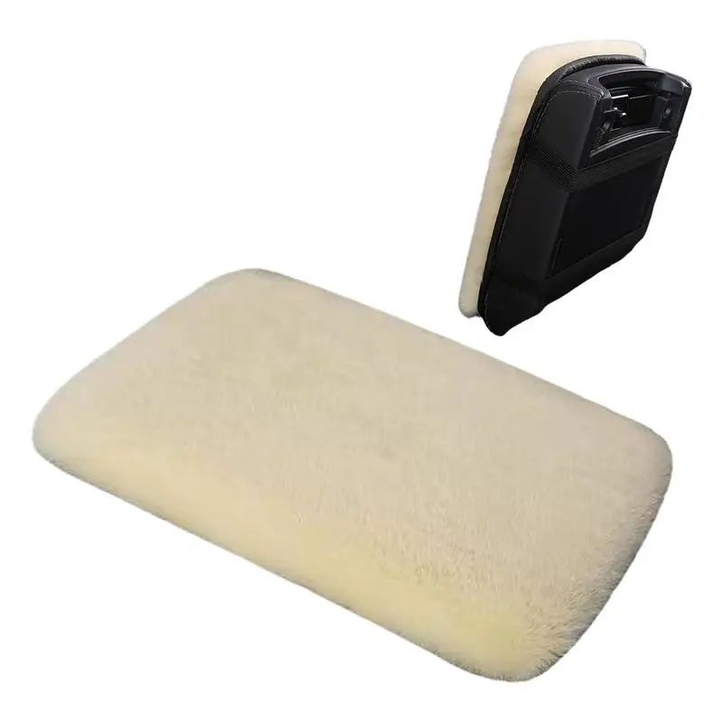 Car Armrest Box Mat Soft Armrest Box Cushion Plush Center Armrest Box Cover Car Armrest Seat Box Cover Decor For Auto Rvs Suvs