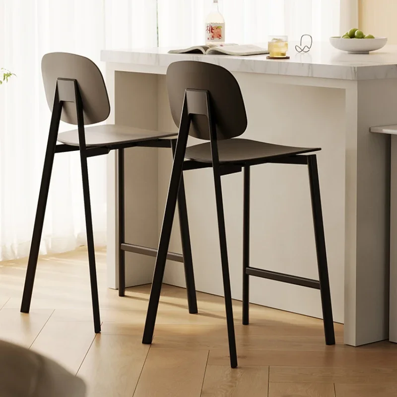 الرجعية الصناعية مسند الظهر مقعد مقهى كرسي طويل الساق المنزل عالية الطعام البراز بسيط جزيرة بار الأثاث التجاري #1