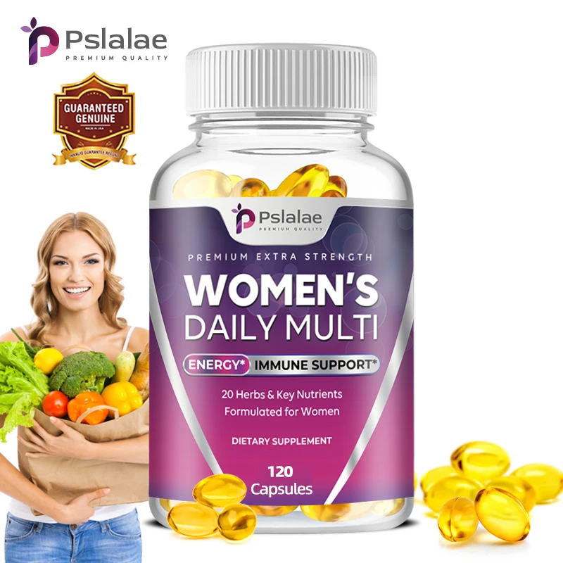 

Women's Daily Multi Capsules - Vitamin A,C,D,B, Mineral To Support Energy and Immune Health, for Hair, Skin, & Nails