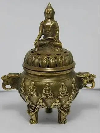 collectable Bronze Statues Dragon Kwan-yin Buddha Incense Burners /Censer Statue