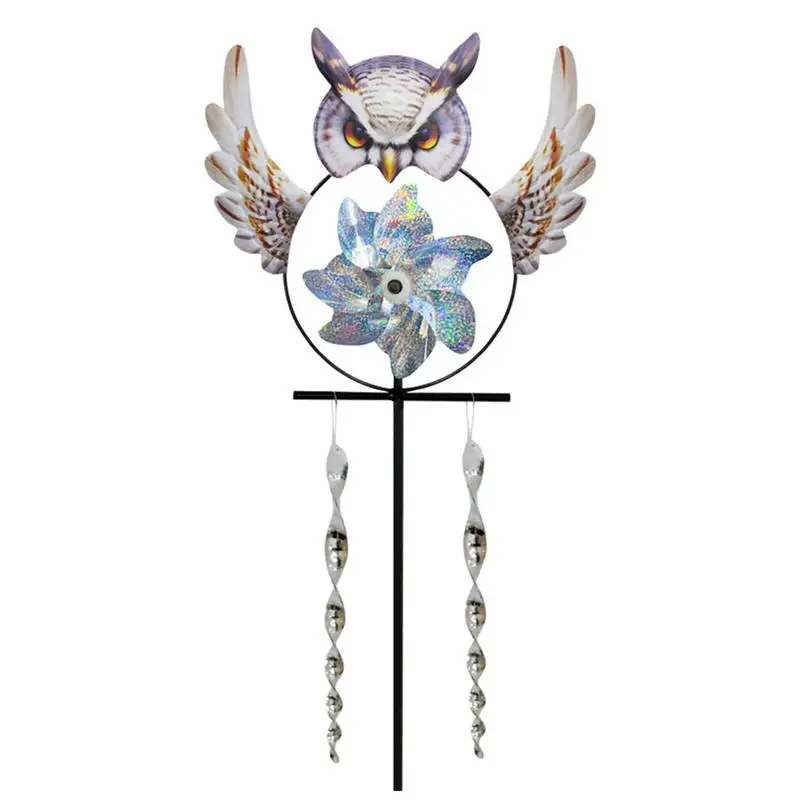 

Wind Spinners Outdoor Metal Stakes Decorative Owl Decoys Wind Spinners Outdoor Metal Wind Spinner Yard Art Garden Decor For