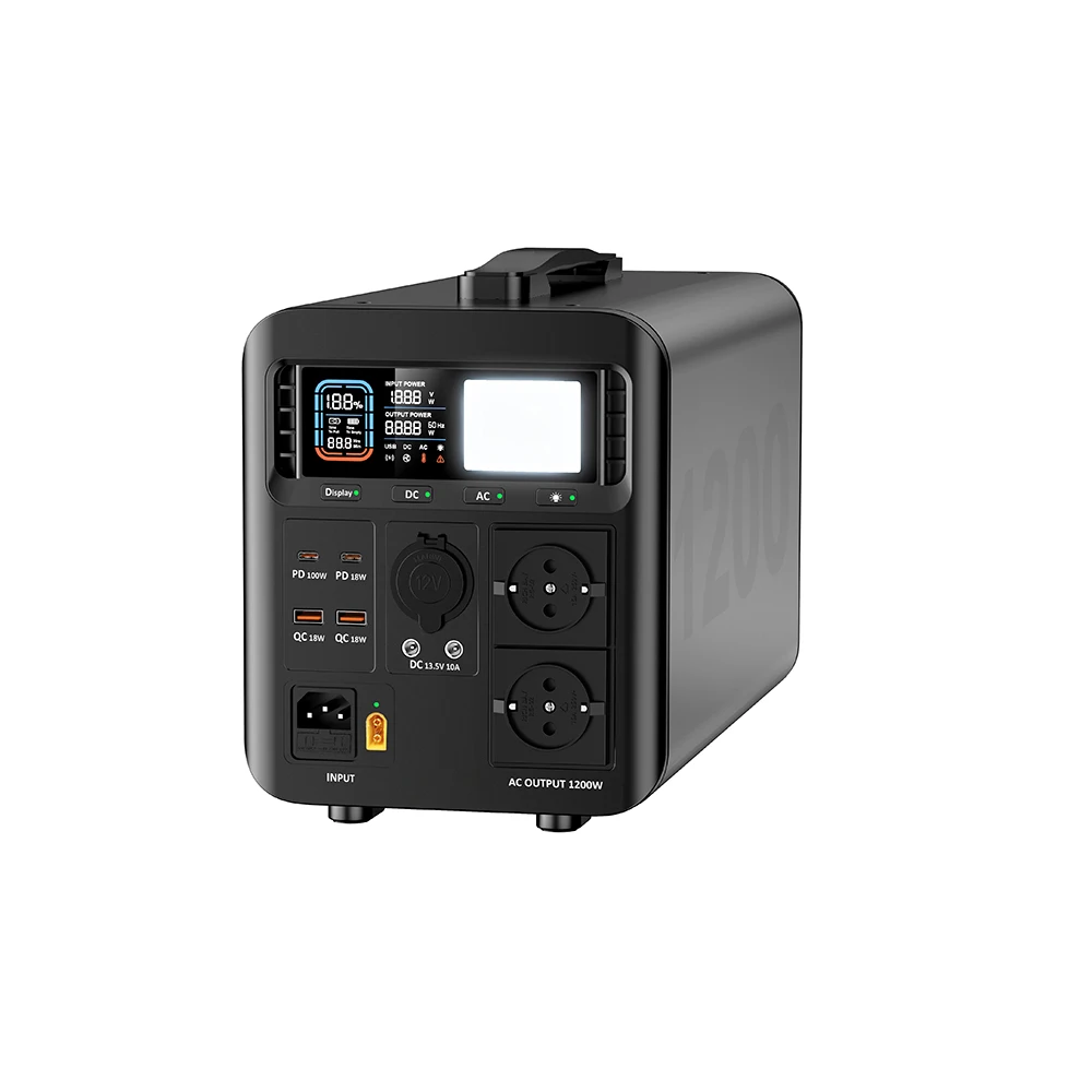 200W Mini Bidirectional Solar Power Station, Waterproof MPPT Pure Sine Wave, RV Outdoor LED Emergency Energy Supply