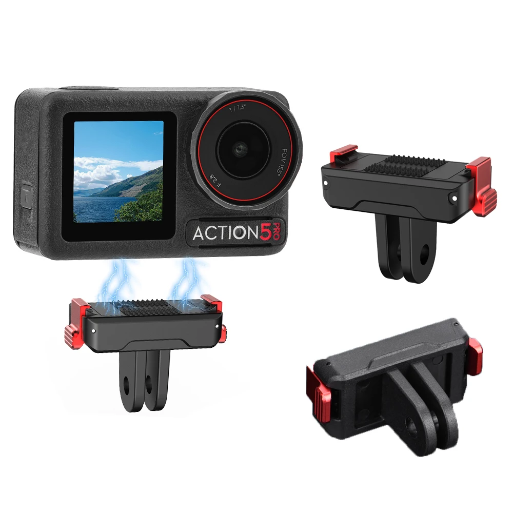 Magnetic Adapter Base for DJI Action 5 Pro/4 Quick-release Sport Camera Expansion Tripod Adapter Mount Accessories