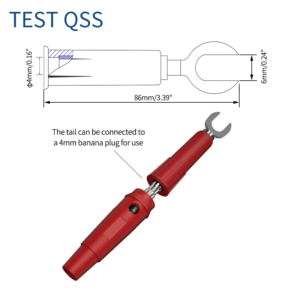 QSS Multimeter Test Leads Kit Digital Electrical Test Probes Set with Alligator Clips Test Tweezer Wire-Piercing Back Probe Pin