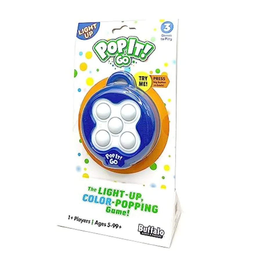 

Pop It Go - The Original Light Up - Colorful Pattern Popping Game for and Families on The go, Ages 5 and up, from