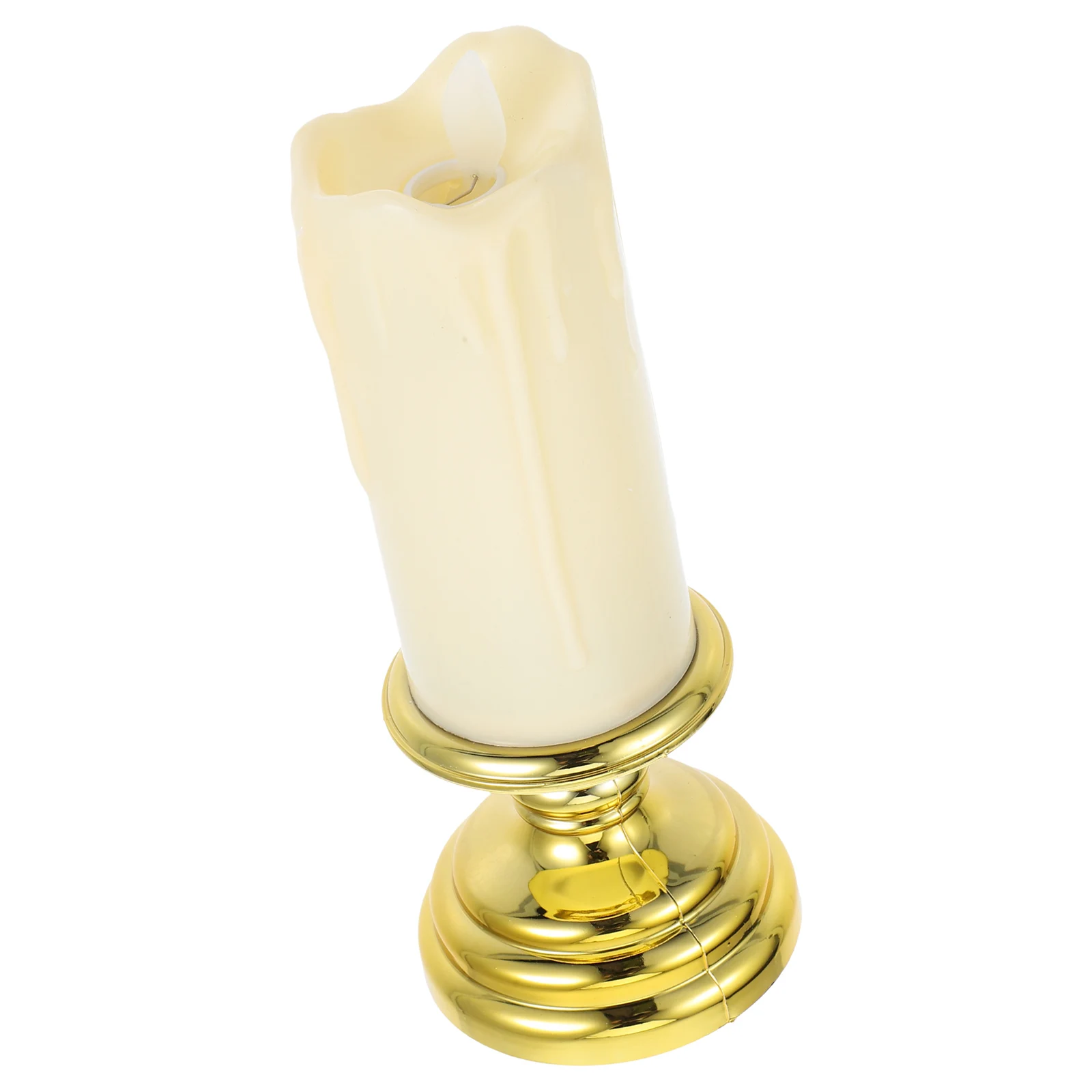 

LED Votive C les Realistic Gold Base Flameless Wax Decor Pillar Black Tea Halloween Baby Shower Window C les Fall Home Decor