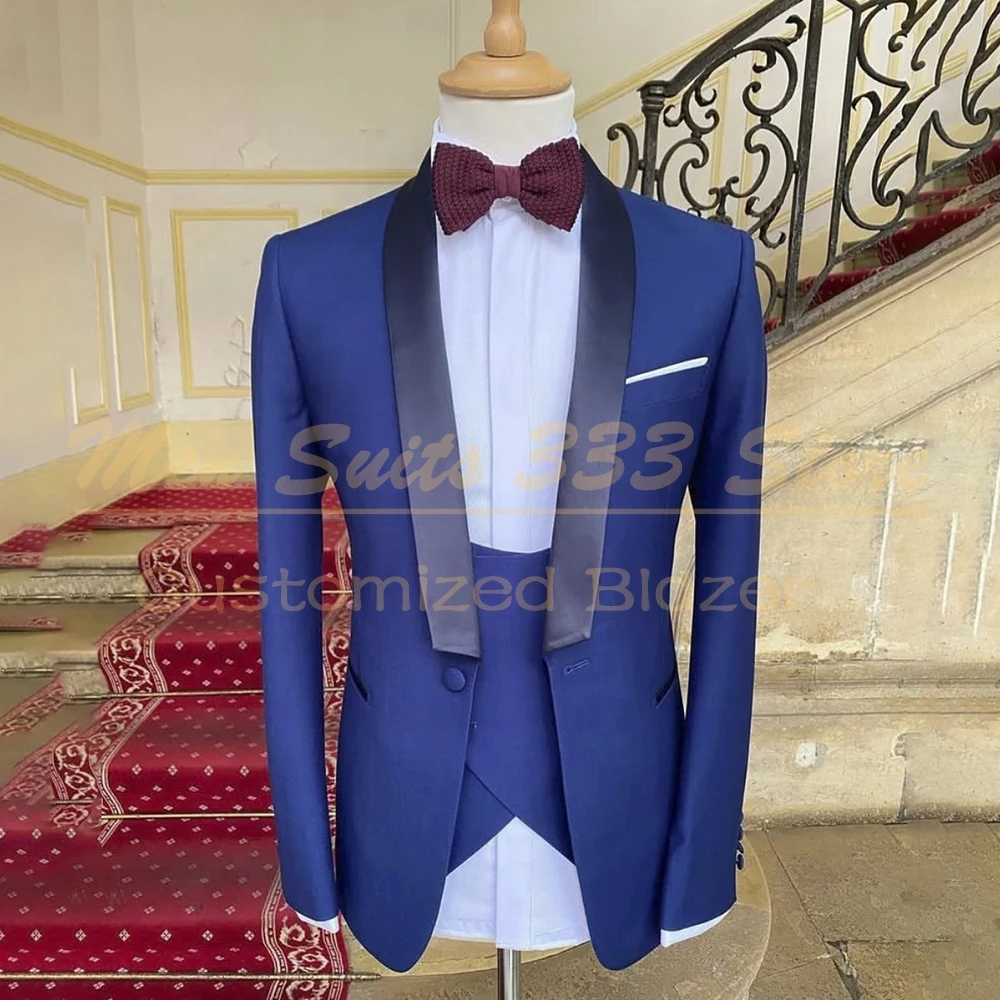 

Formal One-Button Men's Suits Elegant One-Button Slim Fit 3 Piece Jacket Pants Sets High Quality Business Male Clothing