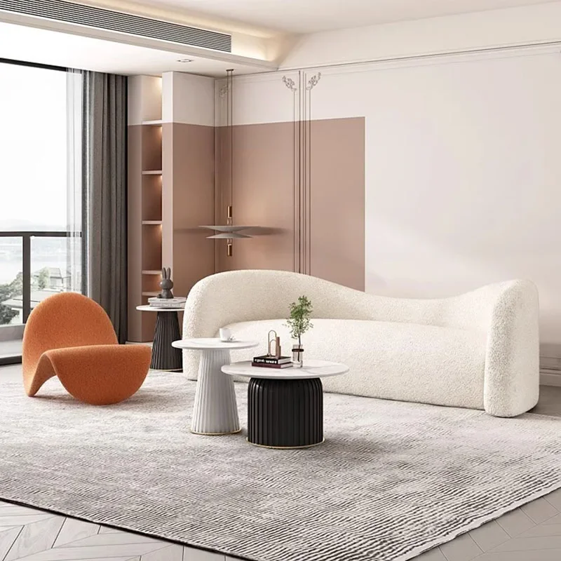 أريكة حشو الترفيه الفردية التصميم الأوروبي أطقم أرائك غرفة المعيشة غرفة نوم الشمال الاسترخاء أثاث صالون موبليس
