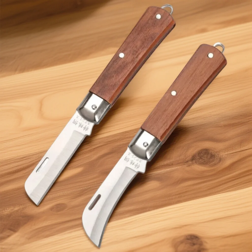 LiTuiLi Electrician Knife Stainless Steel Straight Bend Blade Pocket Folding Camping Survival Cable Cutter Wire Stripper Tools