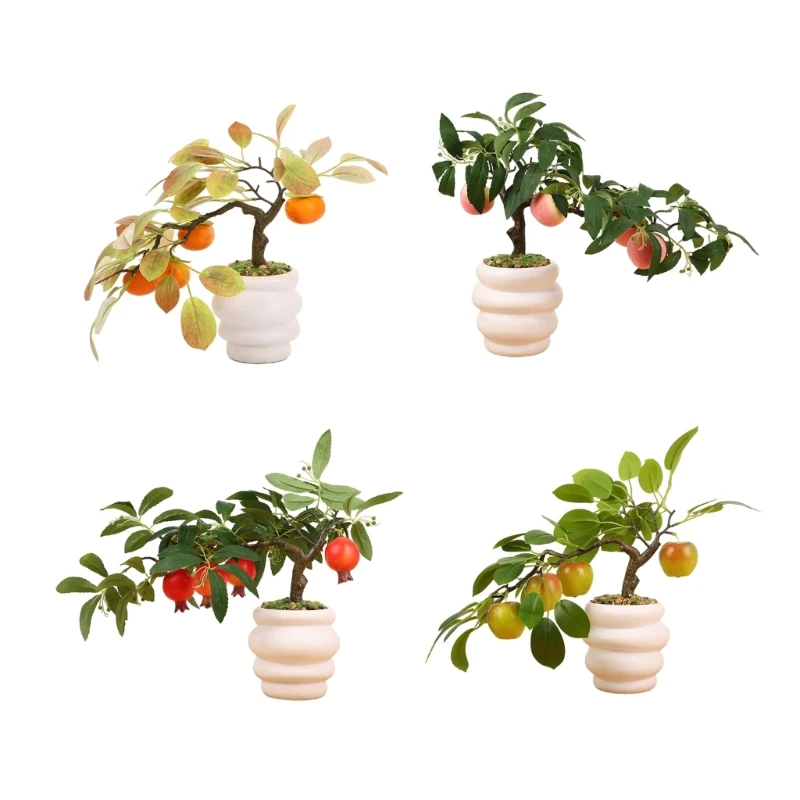 New Artificial Fruit Tree Bonsais Potted Plant Decoration for Home and Office Use