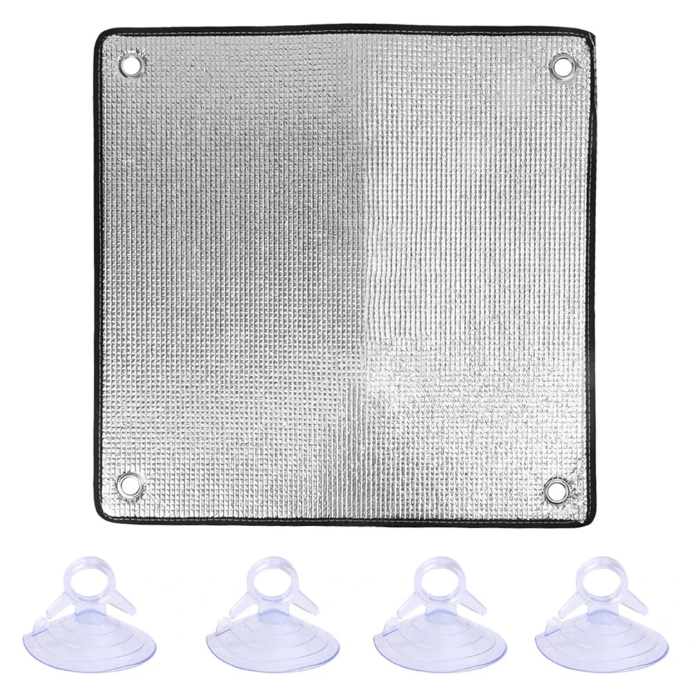 Double-Layer Aluminum Foil Insulation Film Thickened Sash Roof Sunshade With Suction Cup Metal Buckles For Windows Home Office