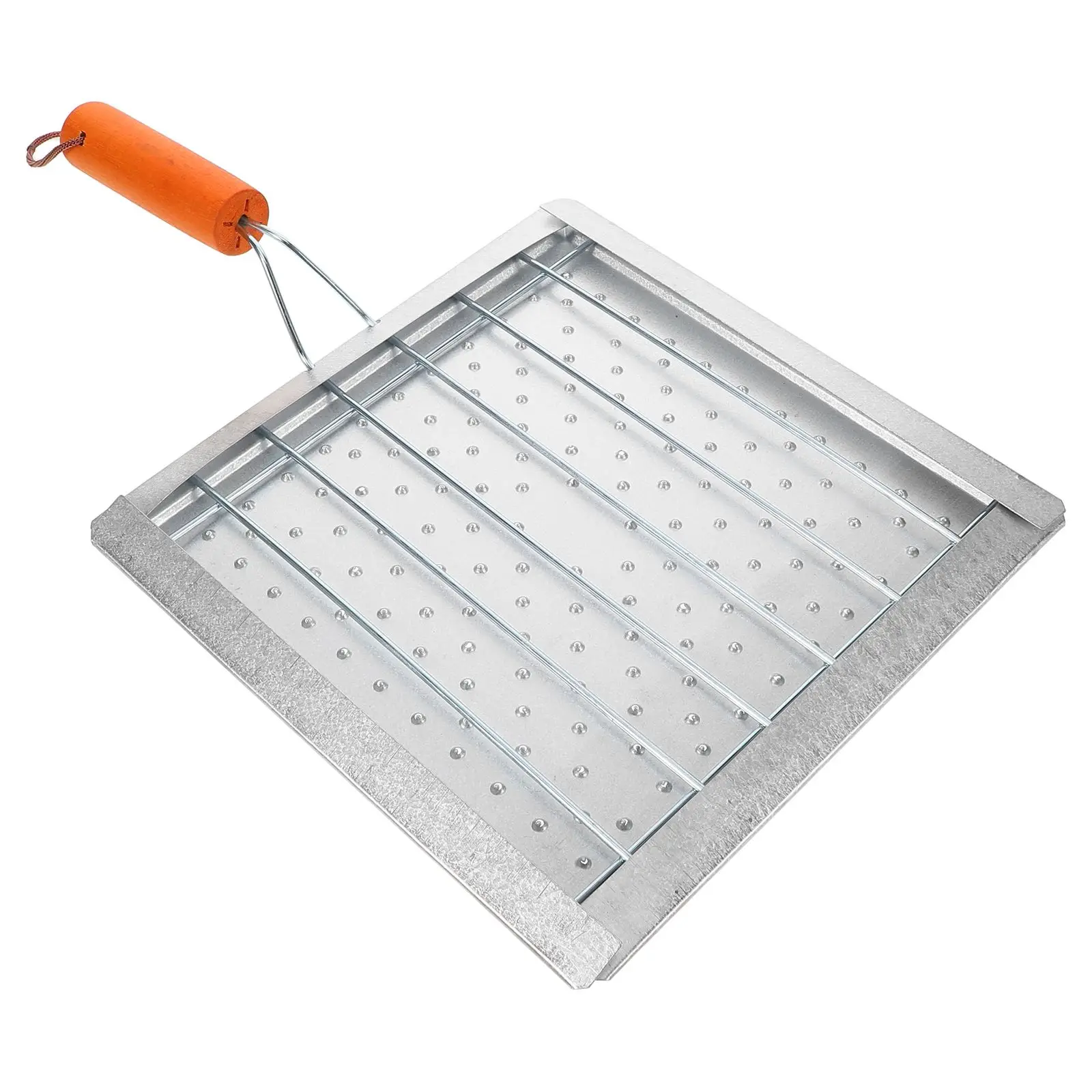 Outil de Barbecue manche en bois poêle grille-pain Portable poêle de Camping Camping pain grille-pain en acier inoxydable en plein air