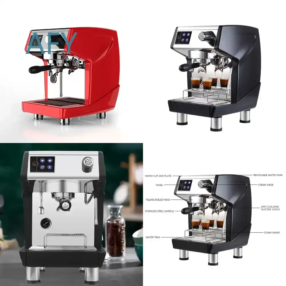 Commercial Double Pump Espresso Machine for Coffee Maker Semi-automatic Professional Milk Foam Steamer for Barista Use