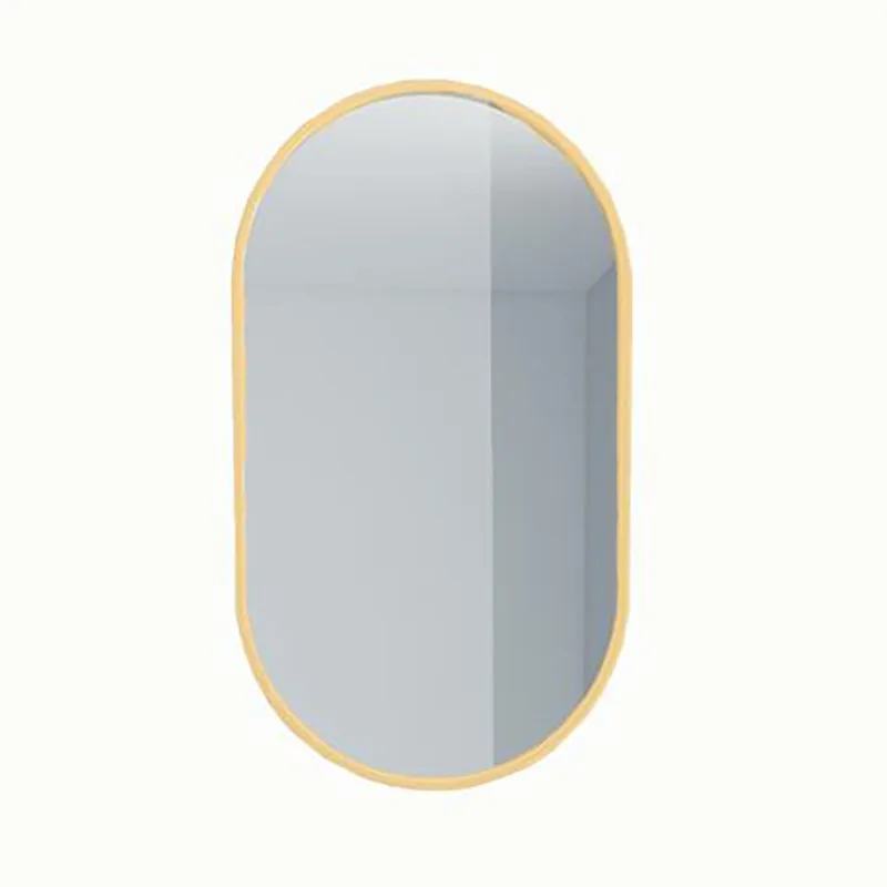 

Golden oval full-length mirror ins Internet celebrity style home floor mirror, creative Nordic wall-mounted bathroom mirror