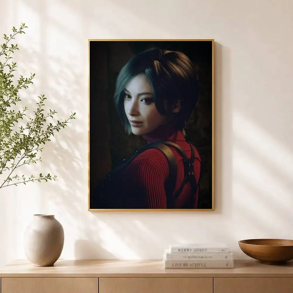 R-Resident E-Evil A-Ada Wong Anime Poster Waterproof Wall Art Sticker For Bar Living Room Vintage Decor High Quality Print Gift