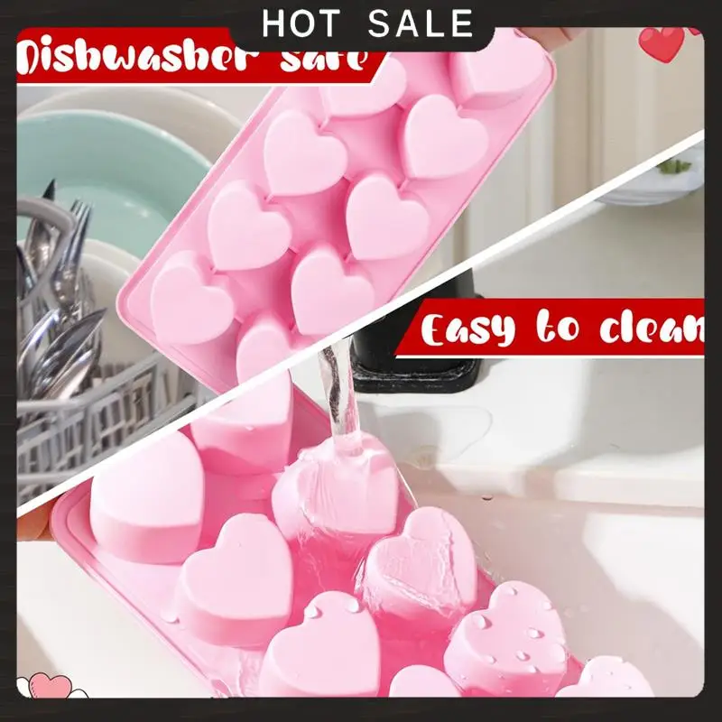 

24-Hour Delivery Heart Ice Cube Molds 3 Pack Heart Shaped Icecube Tray Valentine Silicone Molds For Chocolate,Candy Fudge,Cakepo