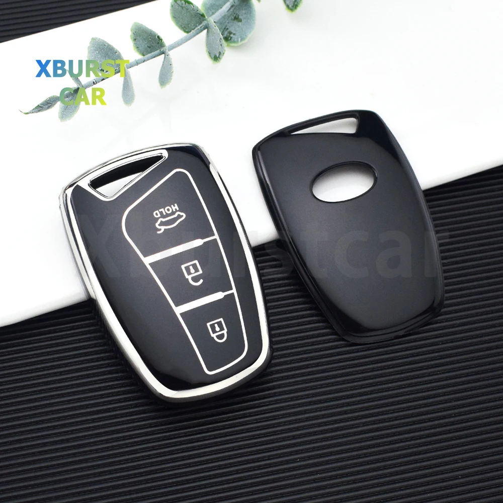 3 Buttons TPU Shell Fob For Hyundai Santa Fe Sport Ix45 Equus Centennial Genesis G80 Grandeur Azera Sedan Car Key Cover Case