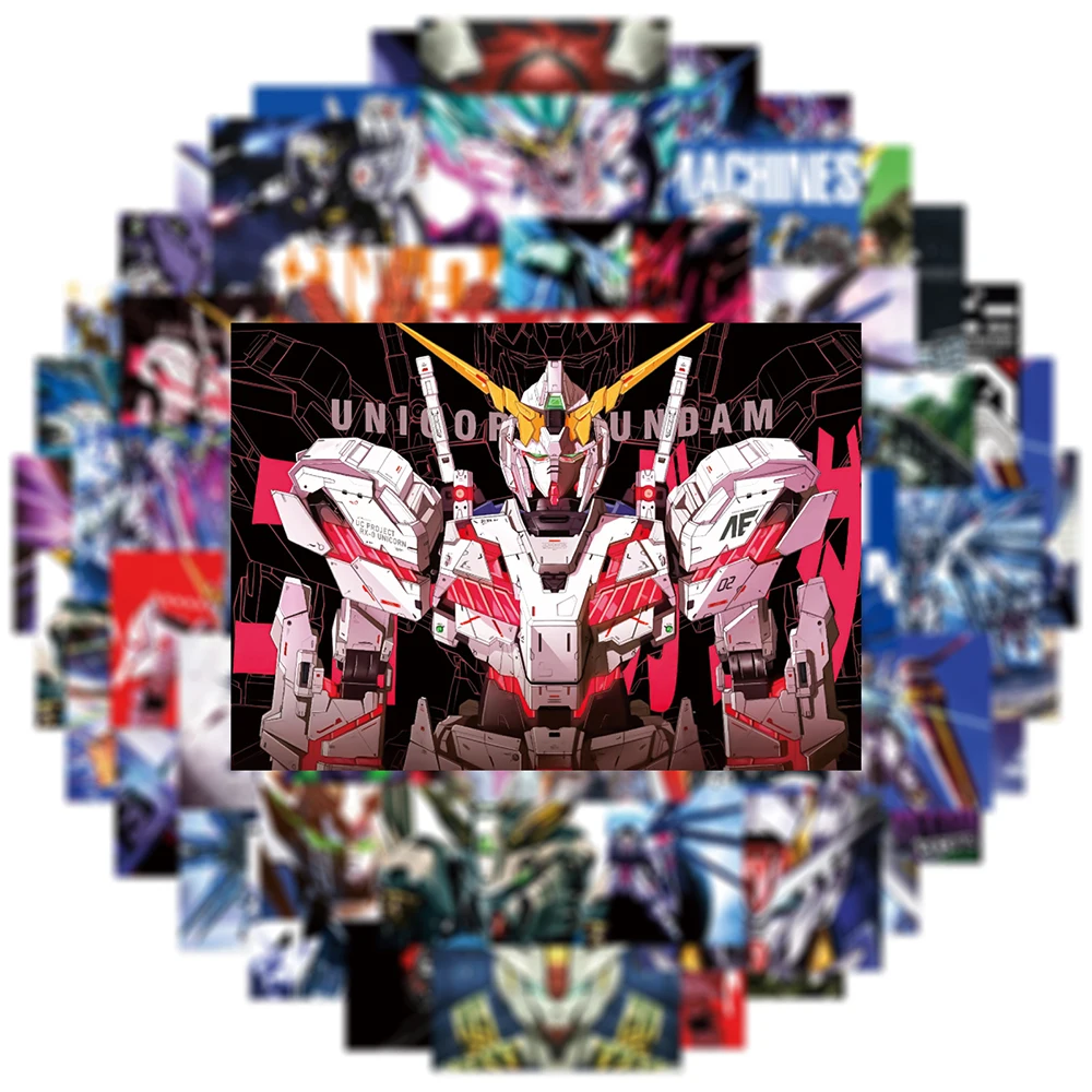 10/30/50pcs coole Gundam Anime Cartoon Aufkleber DIY Auto Motorrad Reisegepäck Gitarre wasserdichte Graffiti Aufkleber Kind Spielzeug Geschenk