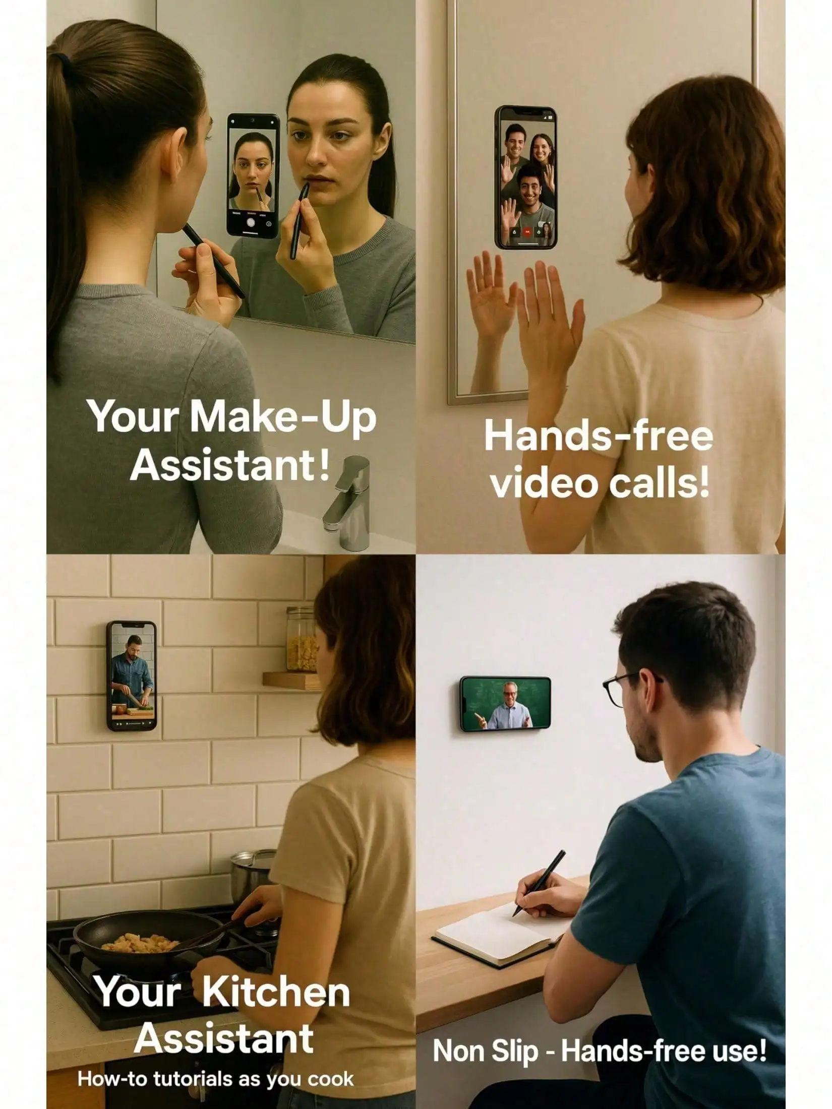 

Double Sided Silicone Suction Cup - Sticky Grip Holder For IPhone And Android - Removable Hands- Free Phone Accessories