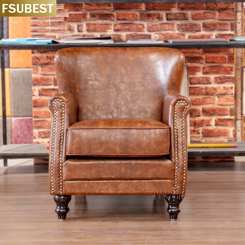 FSUBEST Classic Button Tufted Single Sofa Divani Kanepe Bankstel Sofy Muebles De Salon De Maison Furniture Living Room