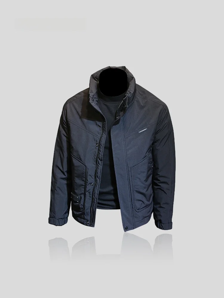 

IT Winter New Style Korean Version Slim Fit Stand Collar Duck down Warm Jacket Simple Casual down Coat Men's Fashion