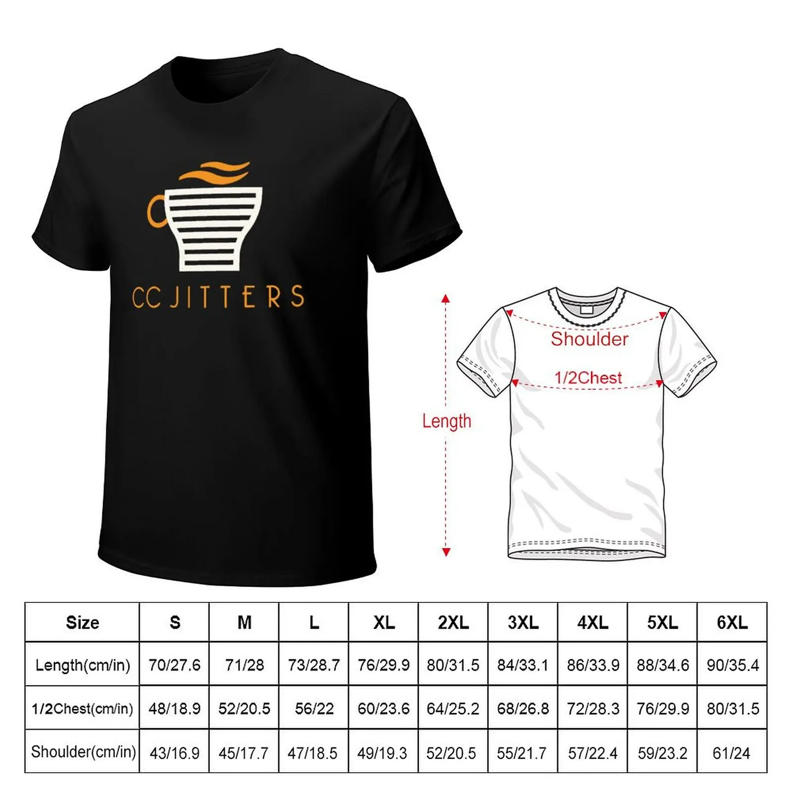 CC Jitters T-Shirt quick drying oversized T-shirts for men cotton