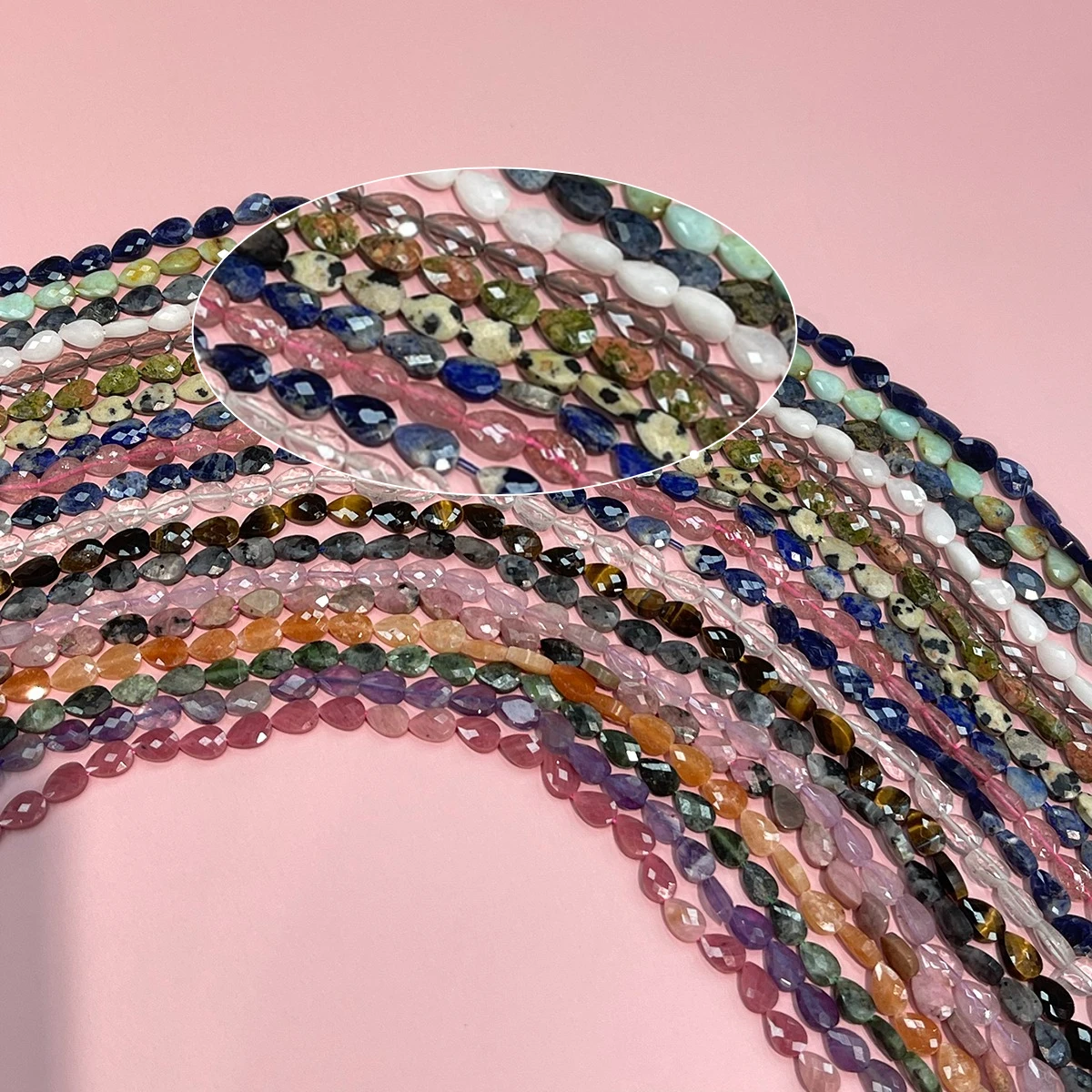 DIY Facettierte Perlen, natürliche Amethystperlen, 3x5 mm, zum Basteln von Schmuck, DIY-Halsketten, Armbändern, Ketten und Ohrringen. – Detail 1