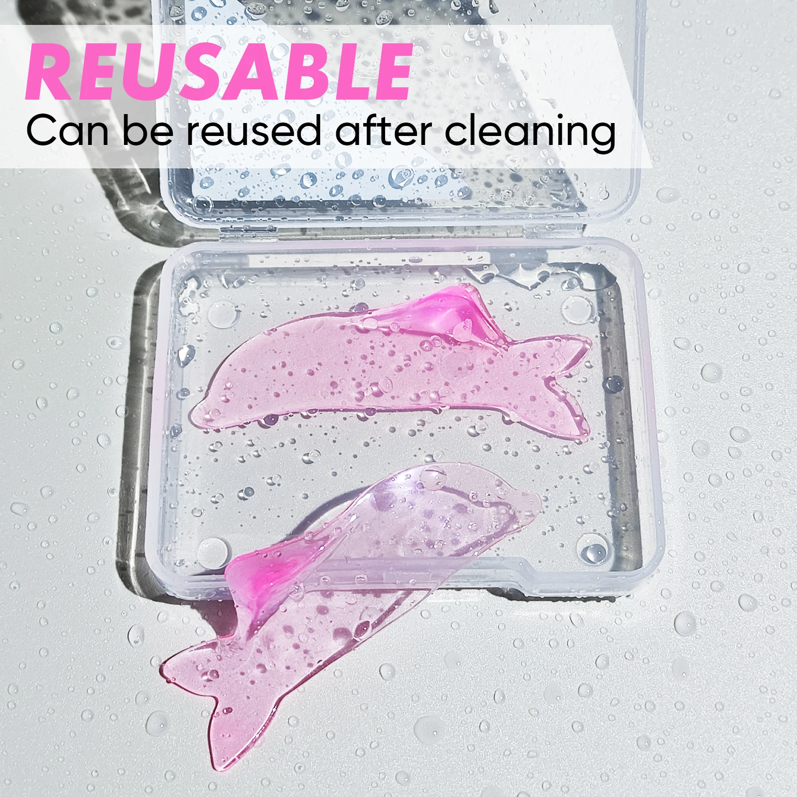Lomansa Dolphin Korea 1 Pair Silicone Eyelash Perming Rod Lash Lift Ribbon Lash Softening Pads Eyelash Curling Iron Makeup Tool