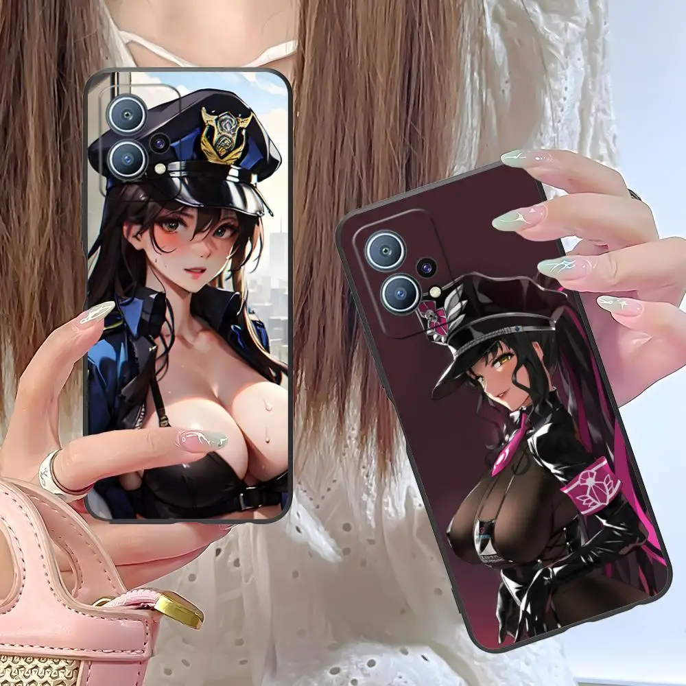 Anime Police Girl Mobile Phone Case for Huawei P60 P50 P40 P30 P20 P10 P9 P8 Pro Lite Plus Colorful Printing Cover Pretty Cover