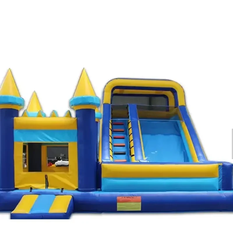 Customize Commercial PVC Adult White Bouncy Inflatable Jumper Castle Outdoor Bounce House Combo With Water Slide for Kids