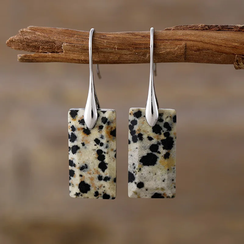 Gomggsale Alluring Gemstone Drop Earrings - Nature's Patterns in Jewelry