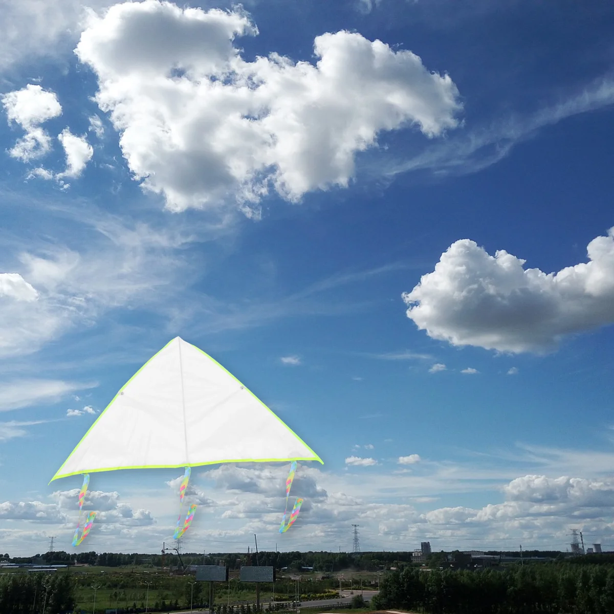 5 Stuks Kids Diy Schilderen Kite Lege Driehoek 75X75 Cm 50 M Middenlijn Outdoor Vliegeren voor Strand Communicatie