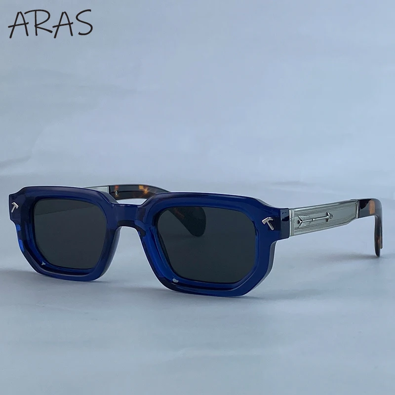 aras Square Sunglasses Black 3