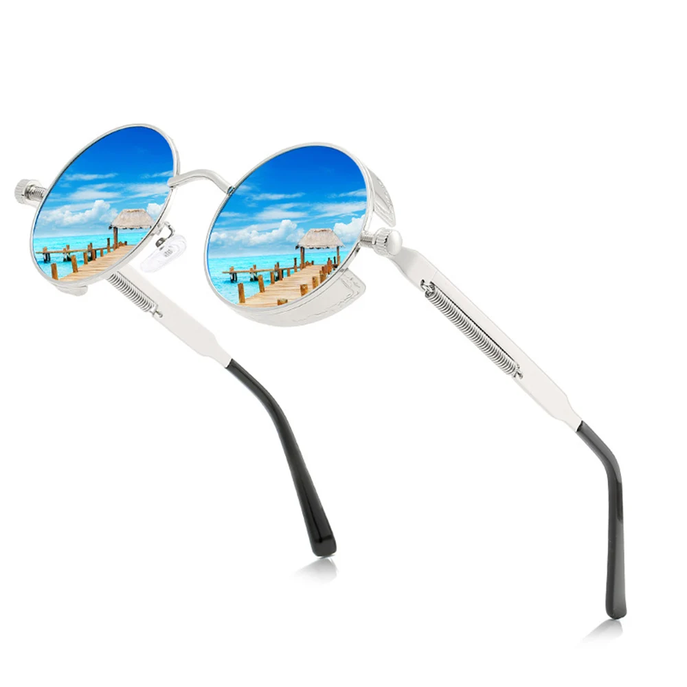 

Al-mg Alloy Classic Round Sun Glasses Polarized Mirror Sunglasses Custom Made Myopia Minus Prescription Lens-1to-6