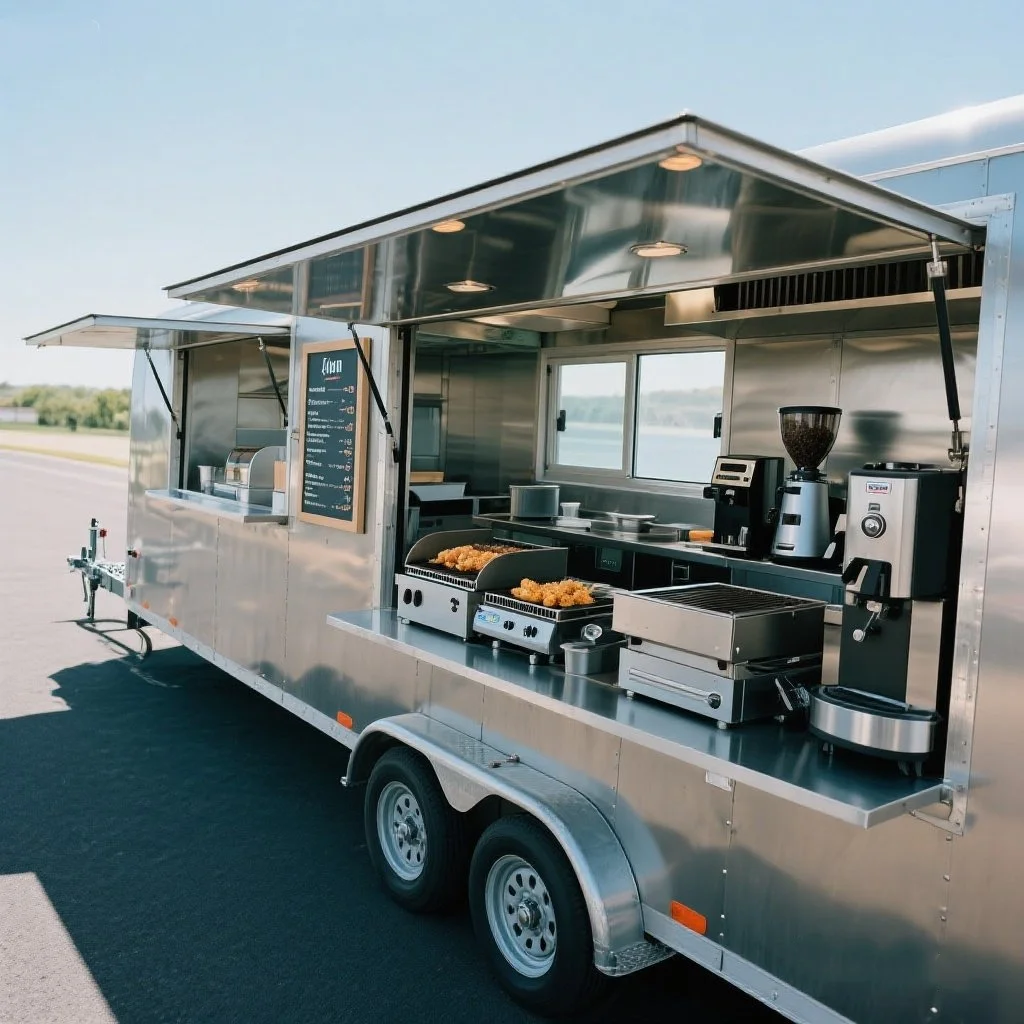 

10ft Mobile Concession Food Trailer Taco Pizza Cart Ice Cream BBQ Food Truck Trailer with Full Kitchen Equipped